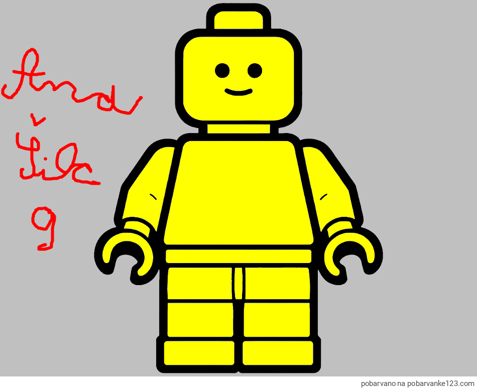POBARVANA POBARVANKA - Pobarvanka LEGO figurice fanta