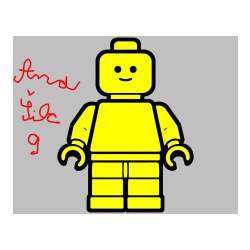 Pobarvana pobarvanka - Pobarvanka LEGO figurice fanta