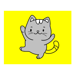 Pobarvana pobarvanka - Pobarvanka razigrane mačke