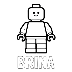 Online izdelana pobarvanka - Pobarvanka imena BRINA in pobarvanka LEGO figurice fanta