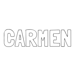Online izdelana pobarvanka - Pobarvanka imena CARMEN