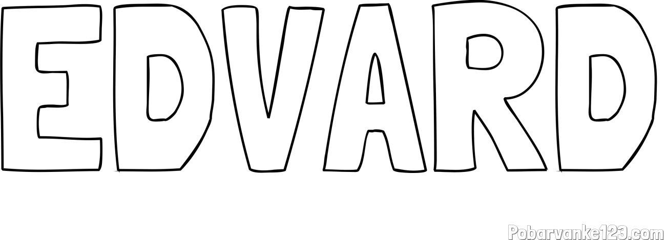 Pobarvanka imena EDVARD