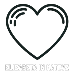 Online izdelana pobarvanka - Pobarvanka imena ELIZABETA IN MATEVŽ in pobarvanka lepega srčka