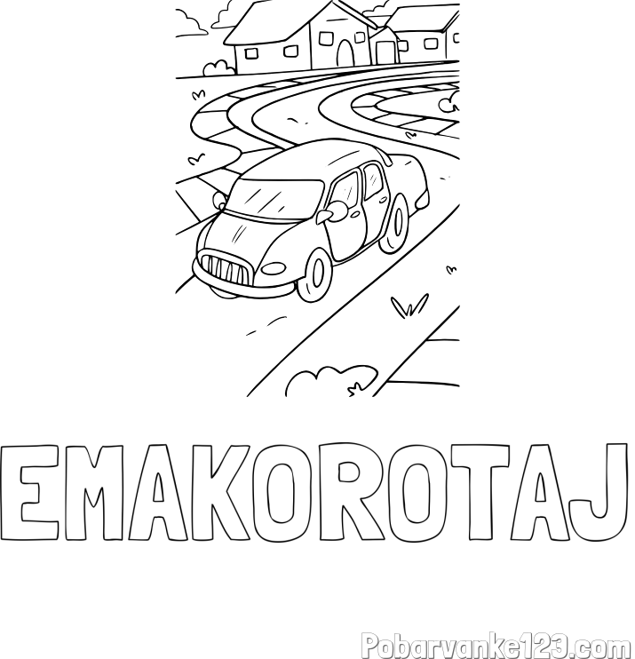 Pobarvanka imena EMAKOROTAJ in na poti