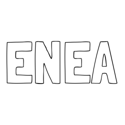 Online izdelana pobarvanka - Pobarvanka imena ENEA
