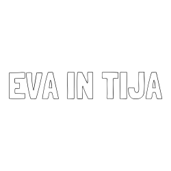 Online izdelana pobarvanka - Pobarvanka imena EVA IN TIJA