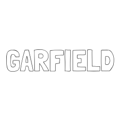 Online izdelana pobarvanka - Pobarvanka imena GARFIELD
