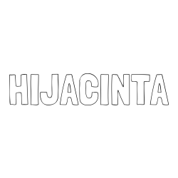 Online izdelana pobarvanka - Pobarvanka imena HIJACINTA