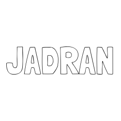 Online izdelana pobarvanka - Pobarvanka imena JADRAN