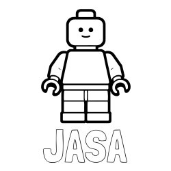 Online izdelana pobarvanka - Pobarvanka imena JAŠA in pobarvanka LEGO figurice fanta