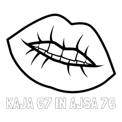 Online izdelana pobarvanka - Pobarvanka imena KAJA 67 IN AJSA 76 in pobarvanka ustnic