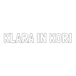 Online izdelana pobarvanka - Pobarvanka imena KLARA IN KORI