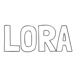 Online izdelana pobarvanka - Pobarvanka imena LORA