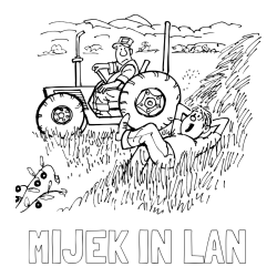 Online izdelana pobarvanka - Pobarvanka imena MIJEK IN LAN in pobarvanka traktor