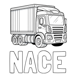 Online izdelana pobarvanka - Pobarvanka imena NACE in pobarvanka velikega tovornjaka