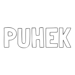 Online izdelana pobarvanka - Pobarvanka imena PUHEK