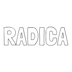 Online izdelana pobarvanka - Pobarvanka imena RADICA