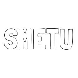 Online izdelana pobarvanka - Pobarvanka imena SMETU
