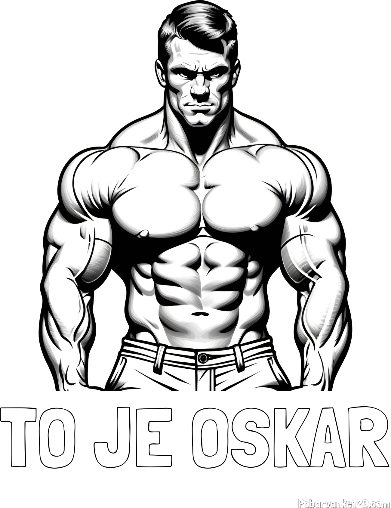 Pobarvanka imena TO JE OSKAR in pobarvanka bodybuilder-ja