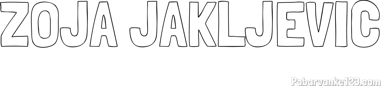 Pobarvanka imena ZOJA JAKLJEVIČ