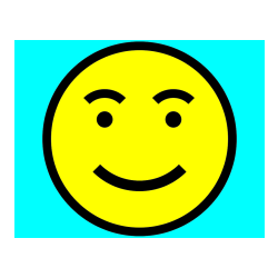 Pobarvana pobarvanka - Pobarvanka nasmejanega smeška