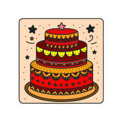 Pobarvana pobarvanka - Pobarvanka slastne torte