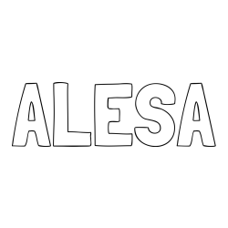 Online izdelana pobarvanka - Pobarvanka imena ALEŠA