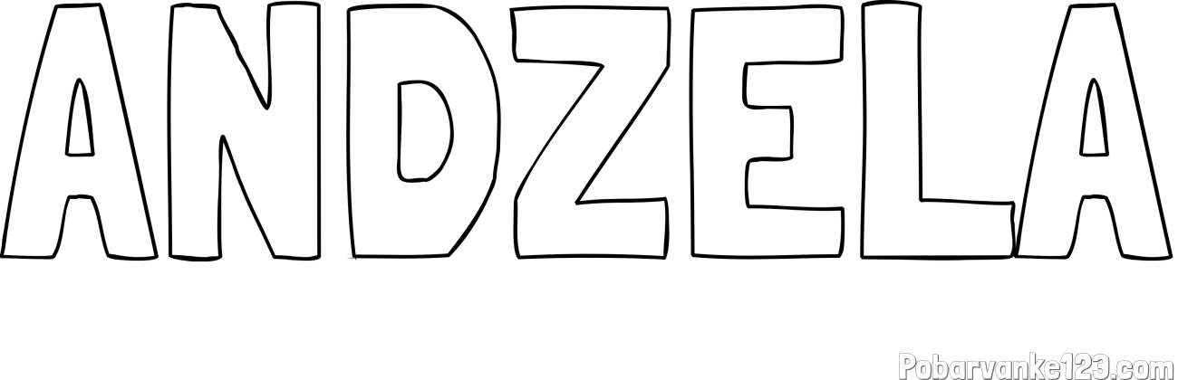 Pobarvanka imena ANDŽELA