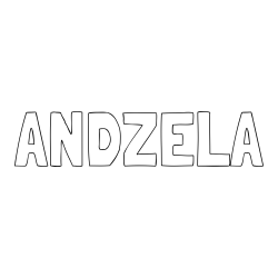 Online izdelana pobarvanka - Pobarvanka imena ANDŽELA