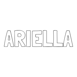 Online izdelana pobarvanka - Pobarvanka imena ARIELLA