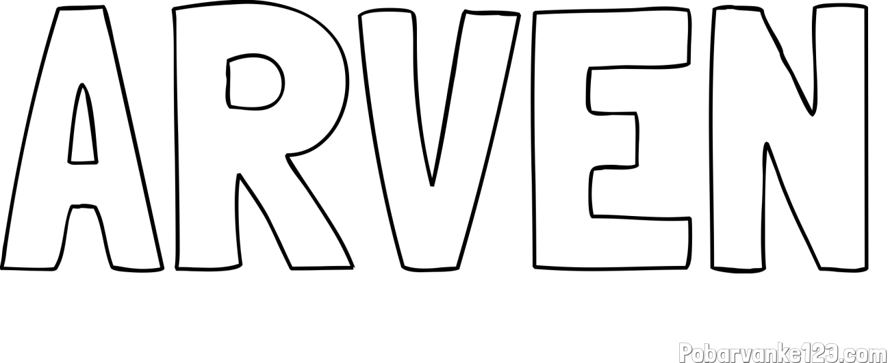 Pobarvanka imena ARVEN