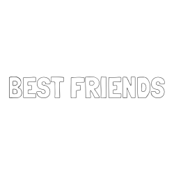 Online izdelana pobarvanka - Pobarvanka imena BEST FRIENDS