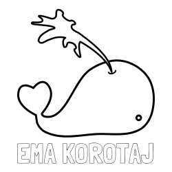 Online izdelana pobarvanka - Pobarvanka imena EMA KOROTAJ in pobarvanka kit