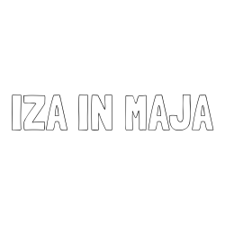Online izdelana pobarvanka - Pobarvanka imena IZA IN MAJA