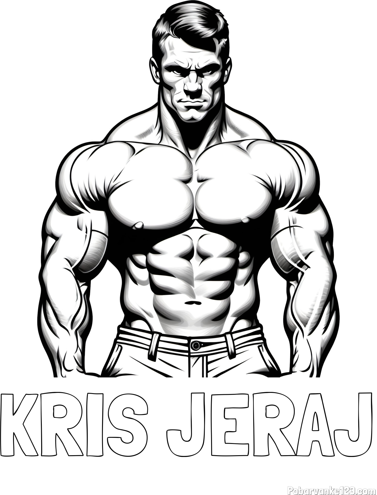 Pobarvanka imena KRIS JERAJ in pobarvanka bodybuilder-ja