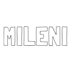 Online izdelana pobarvanka - Pobarvanka imena MILENI