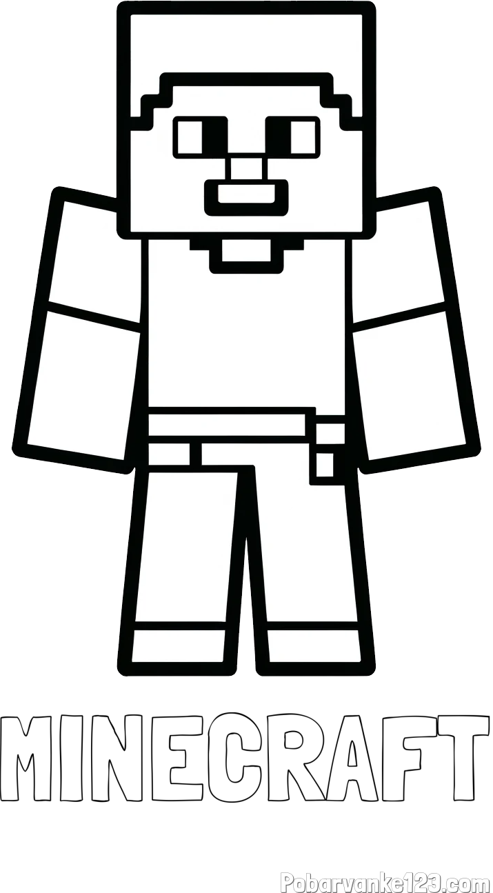 Pobarvanka imena MINECRAFT in pobarvanka Minecraft figurice