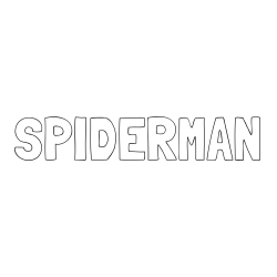 Online izdelana pobarvanka - Pobarvanka imena SPIDERMAN