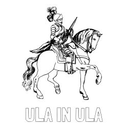 Online izdelana pobarvanka - Pobarvanka imena ULA IN ULA in pobarvanka viteza na konju