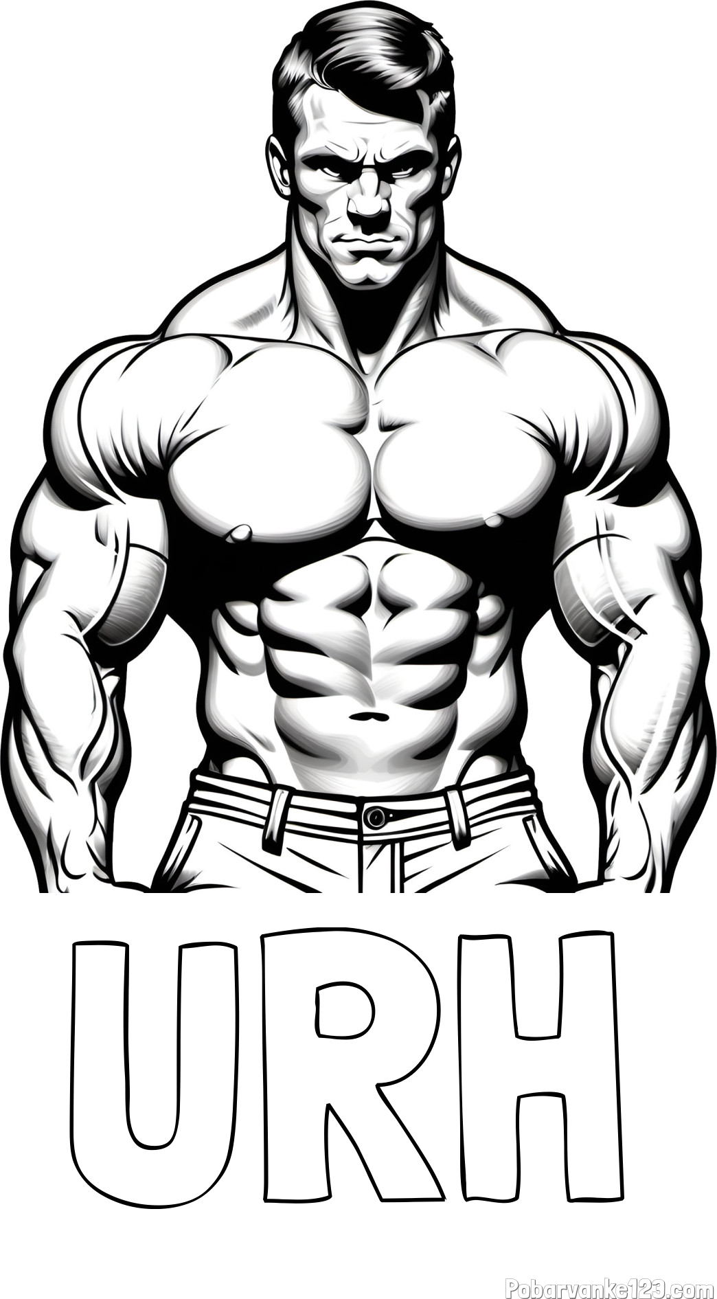 Pobarvanka imena URH in pobarvanka bodybuilder-ja