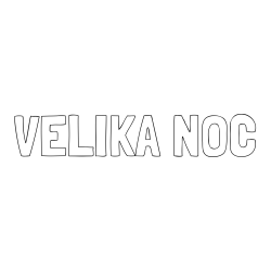 Online izdelana pobarvanka - Pobarvanka imena VELIKA NOČ