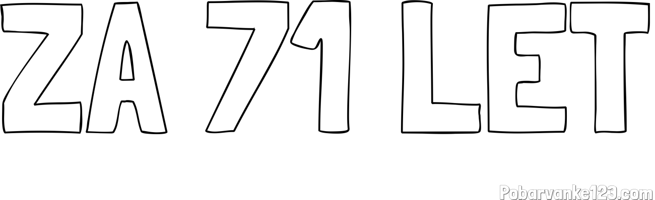 Pobarvanka imena ZA 71 LET