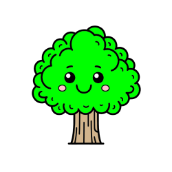 Pobarvana pobarvanka - Otroška pobarvanka drevesa