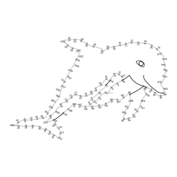 Pobarvana pobarvanka - Pobarvanka delfina - poveži številke