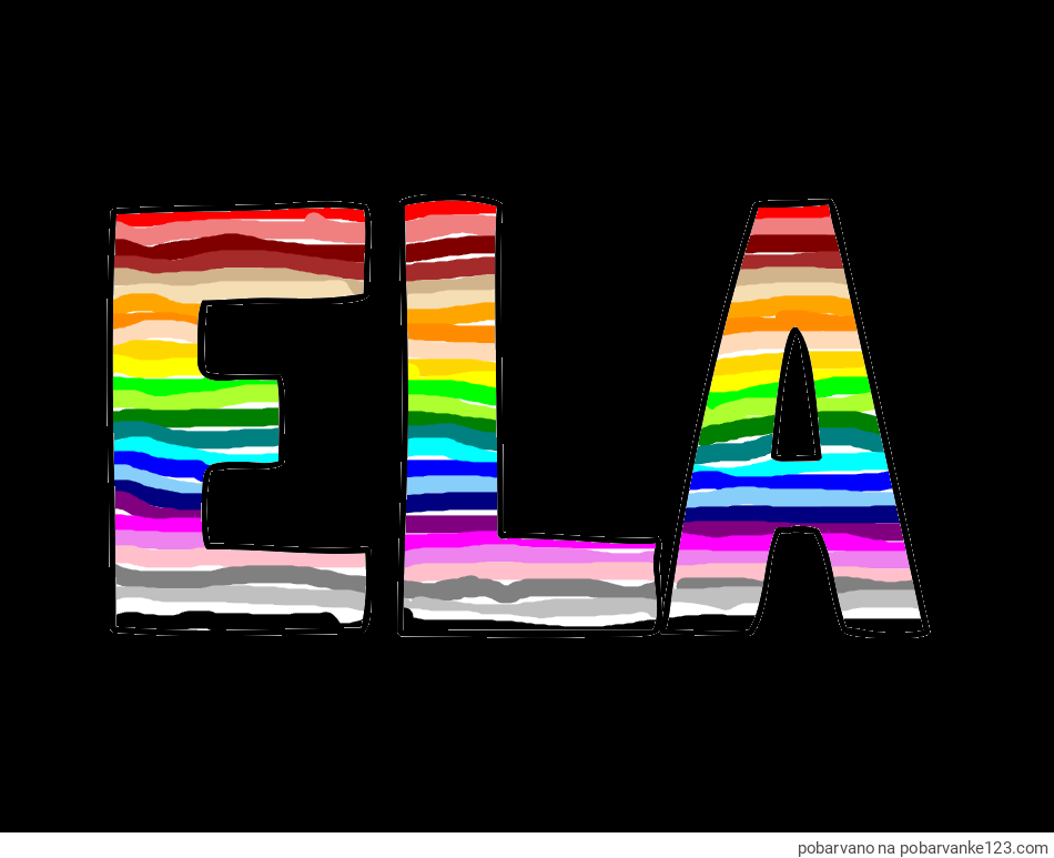 POBARVANA POBARVANKA - Pobarvanka imena ELA