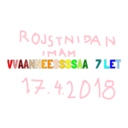 Pobarvana pobarvanka - Pobarvanka imena VVAANNEESSSSAA   7 LET