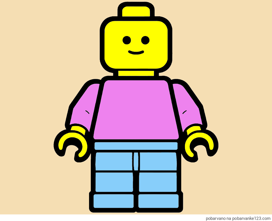 POBARVANA POBARVANKA - Pobarvanka LEGO figurice fanta