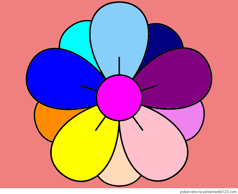 POBARVANA POBARVANKA - Pobarvanka lepega cveta