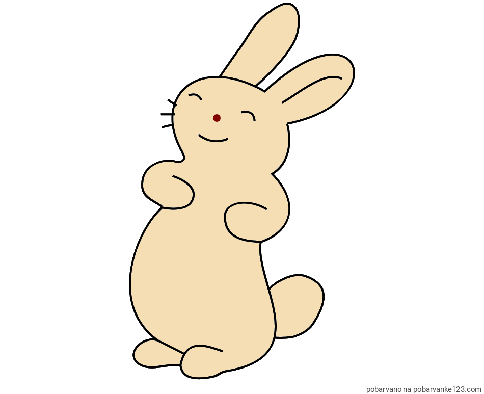 POBARVANA POBARVANKA - Pobarvanka nasmejanega zajčka