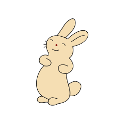 Pobarvana pobarvanka - Pobarvanka nasmejanega zajčka